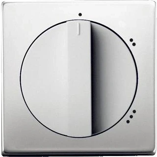 Afbeelding van Abb busch jaeger pure stainless steel draaigreep metaal symbool 3 standen schakelaar standenschakelaar ip20 rvs 2cka001710a3759