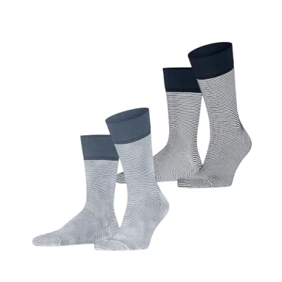 Afbeelding van ESPRIT Heren Sokken Allover Stripe 2 Pack M SO Katoen Gedessineerd Multipack Paar, Veelkleurig (Sortiment 0120), 39 42