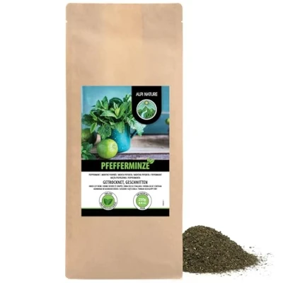 Afbeelding van Pepermunt (250g), gesneden pepermuntblaadjes, zacht gedroogde pepermuntthee, 100% puur en natuurlijk, kruidenthee