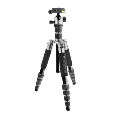 Afbeelding van Mantona 21966 Tripod 3/8 inch Werkhoogte: 305 1310 mm Zwart, Grijs Incl. tas, Waterpas