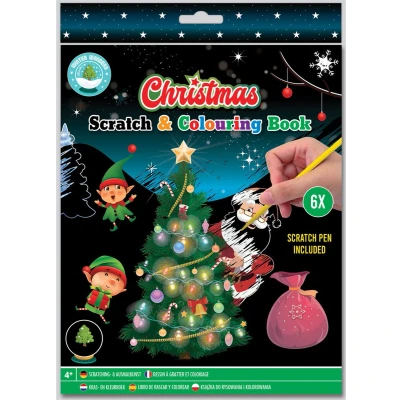 Afbeelding van Grafix Scratchen Kleurboek Kerst