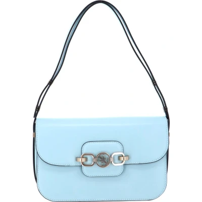 Afbeelding van GUESS Schoudertas Hensely Convertible Shoulder Bag Aqua Blauw