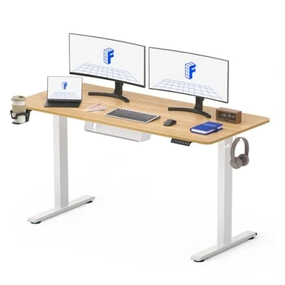 Afbeelding van FLEXISPOT Lite Elektrisch sta bureau, in hoogte verstelbaar zit bureau voor thuiskantoor (140 x 60 cm)