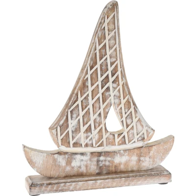Afbeelding van Boot deco mangohout 330x270 mm