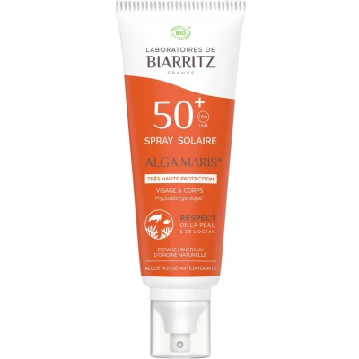 Afbeelding van Laboratoires De Biarritz Alga Maris Zonnebrand Spraytube Gezicht &amp; Lichaam Spf50+