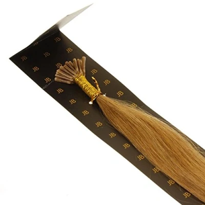 Afbeelding van hair2heart Microring I Tip Extensions van echt haar, 40 cm, 0,5 g strengen, glad kleur 12 honingblond