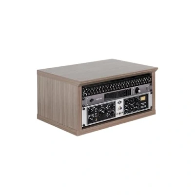 Afbeelding van Gator Frameworks Elite Furniture Series 4U Desktop Studio Rack in Driftwood Grijs afwerking (GFW ELITERK GRY)