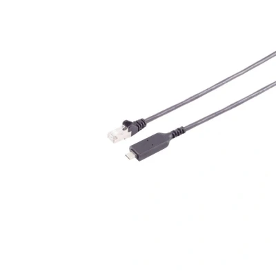 Afbeelding van S Impuls USB C LAN adapter cable 1G, RJ45, PVC, black, 10m (USB C, RJ45/LAN (1x)), Netwerkadapter, Zwart