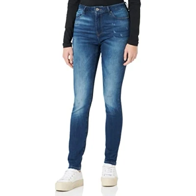 Afbeelding van ONLY Onlroyal HIGH Waist Skinny Pimbox Jeans Fit, Dames, Maat: Sx32, Dark blue denim