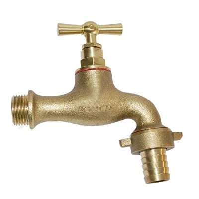 Afbeelding van Boutté R18BR Tuinkraan, messing, 20 x 27, buis, diameter 19 mm, goudkleurig