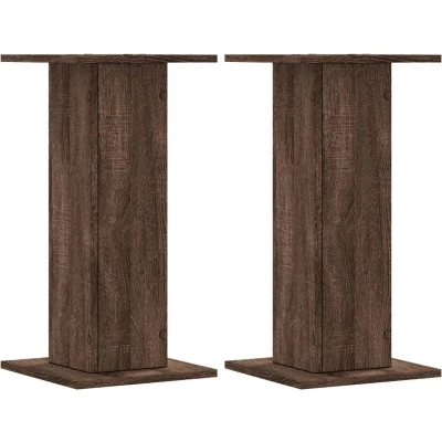 Afbeelding van vidaXL Speakerstandaards 2 st 30x30x60 cm bewerkt hout bruin eiken