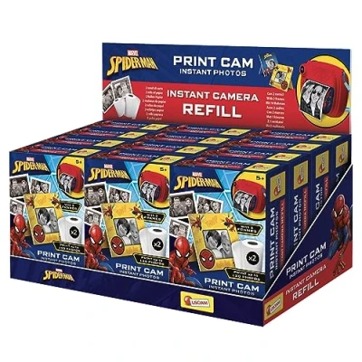 Afbeelding van Lisciani Navulverpakkingen voor Spider Man Print CAM, papierrollen de instant camera Hi Tech Educatief 120 foto&#039;s frame vanaf 5 jaar