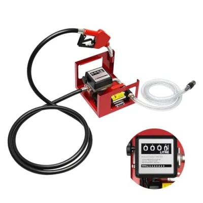 Afbeelding van BJTDLLX Upgrade dieselpomp, 230 V, zelfaanzuigend, 500 W, oliepomp, 50 l/min, professionele zelfaanzuigende brandstofpomp met automatisch pistool, teller, 4 m slang