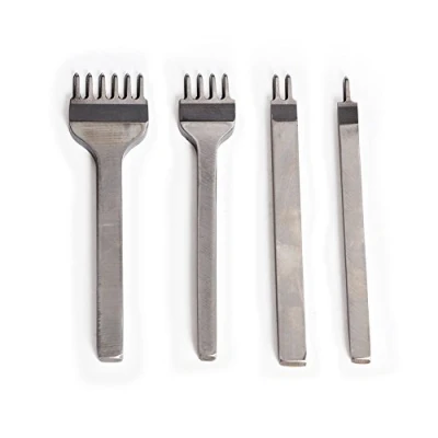 Afbeelding van DIY 4mm 1/2/4/6 Prong Metalen Diamant Lederen Craft Gat Ponsen Stikken Veters Perforate Naai Gereedschap (Set van 4)