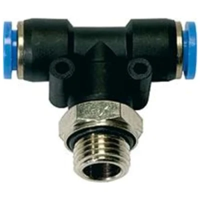 Afbeelding van PERSLUCHT T STUK 2X (10X8)MM. X 1/4&quot;U KUNSTSTOF KLEM