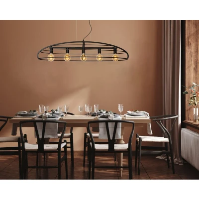Afbeelding van Lucide DIKRA Hanglamp 5xE27 Zwart