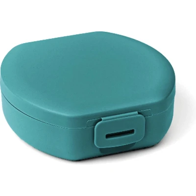 Afbeelding van Amuse Snackbox Snackdoosjes Bewaardoos met Clipsluiting Vaatwasserbestendig Rond Blauw 200 ml