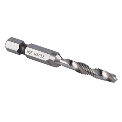 Afbeelding van Akozon Zeshoekige Handvat Compound Tap Boor M5 HSS 1/4 &quot;Hex Schacht Taper Bits Power Tool Deel Tapping Set Bit