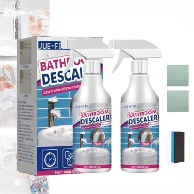 Afbeelding van Jue Fish Bathroom Descaler, 2025 New Descaler Foam Cleaner, Multipurpose Spray, All Purpose Household Cleaners, Stubborn Stains Cleaner for Toilet Shower Sink(2set)
