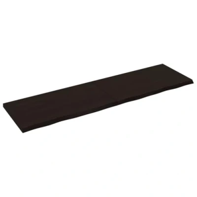 Afbeelding van vidaXL Tafelblad 180x50x(2 4)cm behandeld eikenhout donkerbruin