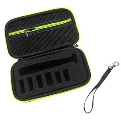 Afbeelding van vhbw Etui Hoes compatibel met Philips OneBlade QP2520, QP2523, QP2527, QP2530, QP25xx, QP2630 scheerapparaat, beschermhoes, groen, zwart, Tas