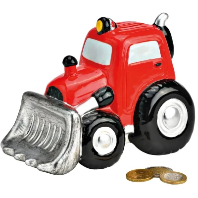 Afbeelding van Spaarpot tractor Trekker Boer Land met schep