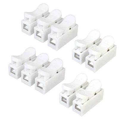 Afbeelding van Aiqeer 90 delige connectorset, veerkabel, klemblok, elektrische kabel, snelveerkabel, voor het aansluiten van LED lichtstrips (60 stuks CH2 + 30 CH3)