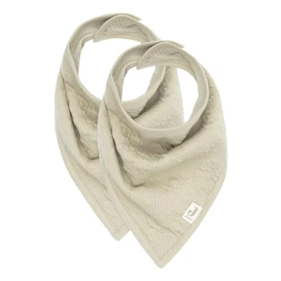 Afbeelding van Jollein Soft Waves Olive Green 2 pack Bandana Slabber 029 867 67052