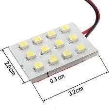 Afbeelding van Dome LED Paneel Blauw 12SMD 3528