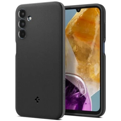 Afbeelding van Spigen Essential Sand Blast Case Compatibel met Samsung Galaxy M15 5G hoesje Zwart