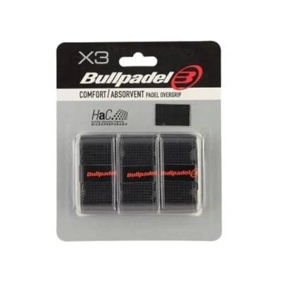 Afbeelding van Bullpadel Padel Racket Overgrip Zwart 3 stuks