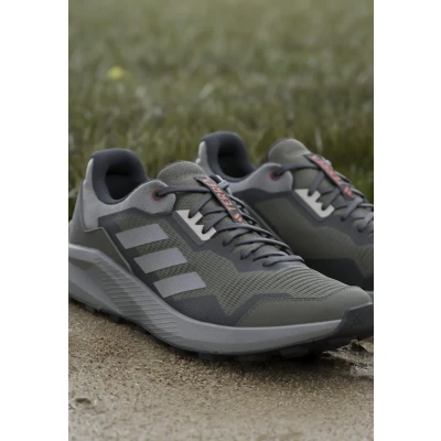 Afbeelding van adidas Performance Terrex Trailrider Trail hardloopschoenen olive strata charcoal solid grey semi impact orange, Maat: 44 2/3 Textiel/ synthetisch