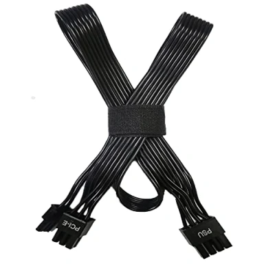 Afbeelding van PCIE Kabel voor Corsair, 65 cm (26 inch) PSU 8 Pin naar 6+2 Stroomkabel Thermaltake, Mannelijke Modulaire GPU ARESGAME