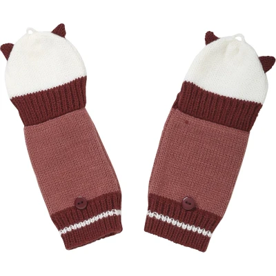 Afbeelding van Vertbaudet Geborduurde wanten/handschoenen voor meisjes met kat