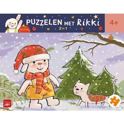 Afbeelding van Puzzelen met Rikki. 2 in 1 puzzel Kerstmis
