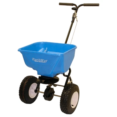 Afbeelding van Earthway 2130 Zout Meststofstrooier duwmodel 30 liter Blauw