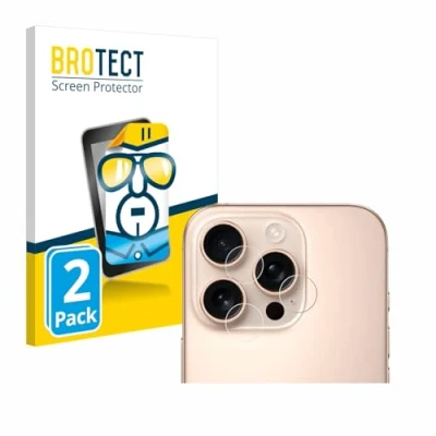 Afbeelding van BROTECT (2 Stuks) Schermbeschermer voor Apple iPhone 16 Pro (ALLEEN Camera Lens) Screen Protector Transparant