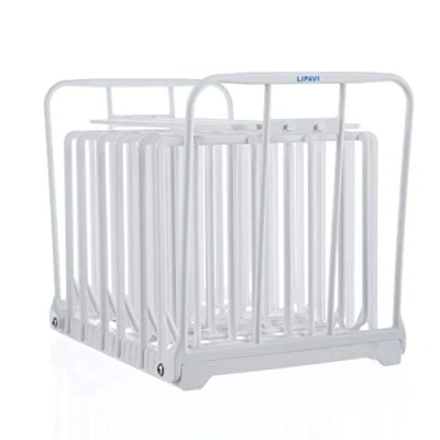 Afbeelding van LIPAVI N20X Sous Vide Rack with Anti Float Adjustable, Collapsible, Ensures even warming Cooking White Polycarbonate 316L Stainless steel weights Square L:7.8 W:6.4 H:6.6 inch Fits C20 Container