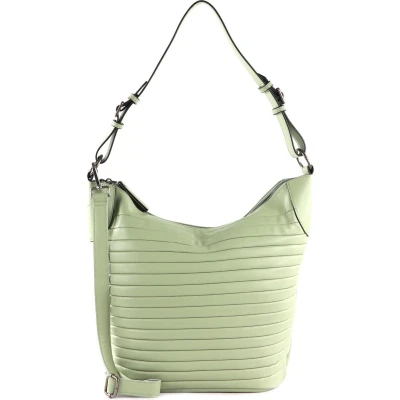 Afbeelding van FREDsBRUDER Leren Schoudertas Tabily Hobo Bag Ice Green Lichtgroen