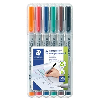Afbeelding van STAEDTLER Lumocolor S non permanent Box 6 st