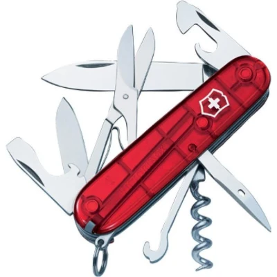 Afbeelding van Victorinox zakmes Climber transparant rood 14 functies 91 mm doosje
