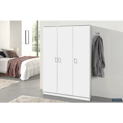 Afbeelding van Opbergkast Ray 120cm met 3 deuren en 4 legplanken wit