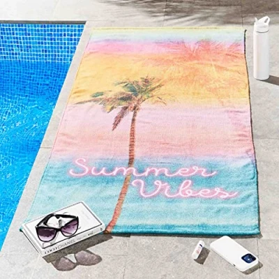 Afbeelding van Sassy B Summer Vibes Katoen 76x160cm Strandlaken Wit