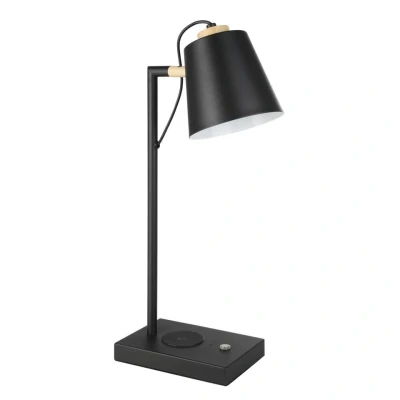 Afbeelding van EGLO Lacey Qi Tafellamp LED 50 cm Zwart/Bruin Dimbaar
