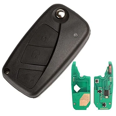Afbeelding van ProPlip Elektronische volledige sleutel met programmering compatibel 500 Seicento Punto Ducato Stilo Panda Bravo Doblo Fiorino Qubo Jumper Boxer Nemo Bipper 3 toetsen PCF7946 lege