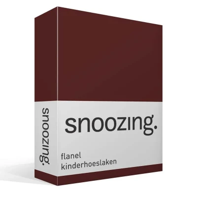 Afbeelding van Snoozing Flanel Kinderhoeslaken Ledikant 60x120 cm Aubergine