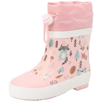 Afbeelding van Playshoes Rubberen laarzen, halfhoog, bos, gevoerd, uniseks, kinderen, Roze 25 EU