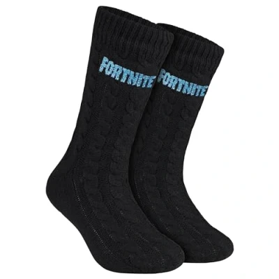 Afbeelding van FORTNITE Slippersokken voor heren en tieners warme zachte pluizige sokken met antislipzool sherpa voering, eenheidsmaat cadeaus heren, Zwart, One Size