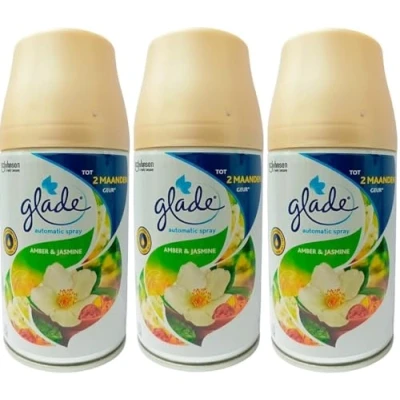 Afbeelding van 3 x Glade Automatische Spray Navulling 269ml Amber &amp; Jasmijn
