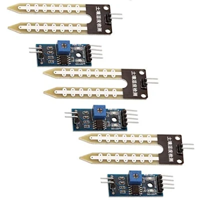 Afbeelding van AZDelivery 3 x Bodemvochtigheidssensor Hygrometer Bodemvochtigheidsmodule compatibel met Arduino Inclusief E Book!